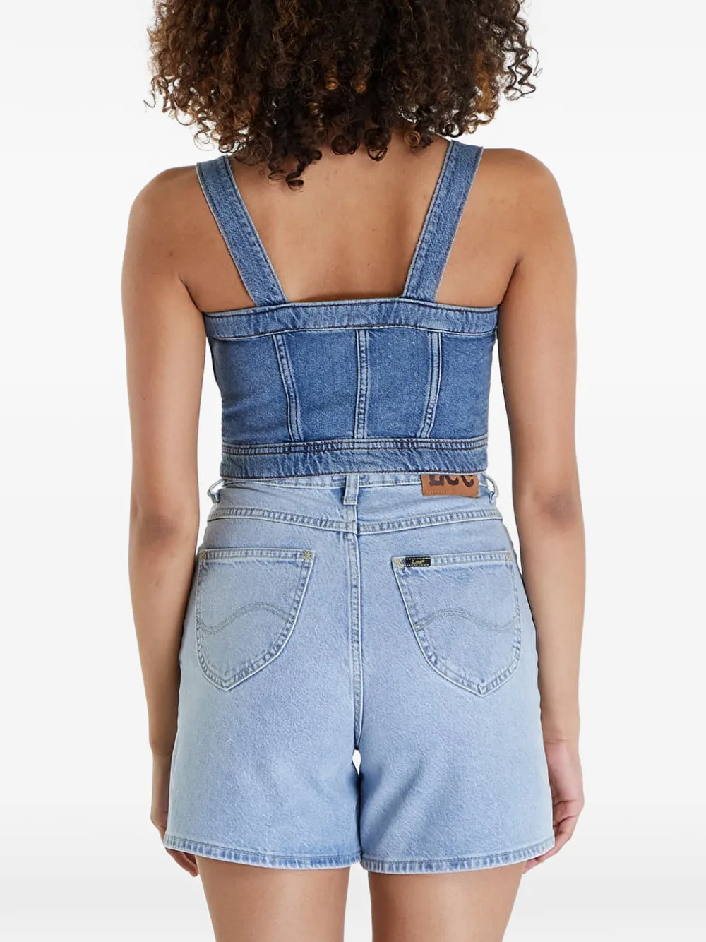 Lee First Rainfall Panelled Button-front Tank Top In Blue