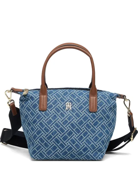Tommy Hilfiger geometric-pattern denim tote bag