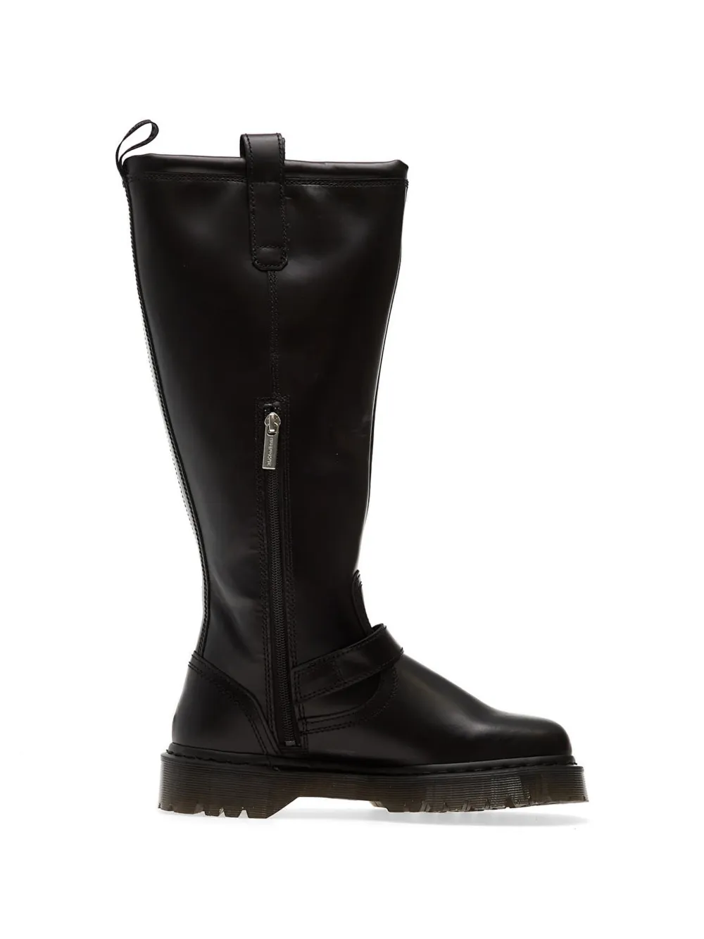 Dr. Martens Anistone Buckle-strap Leather Boots In Black