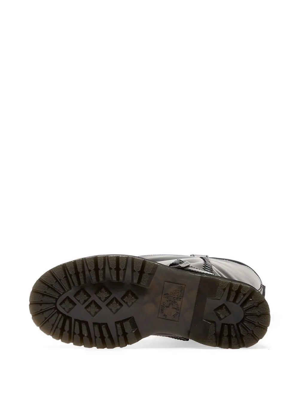 Dr Martens Anistone leren laarzen met gespbandje Zwart