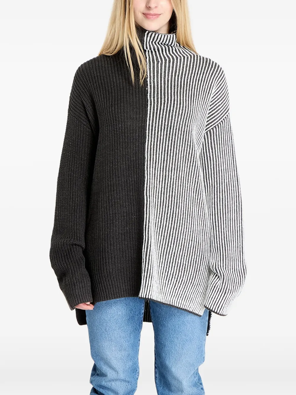 Desigual Maglione Kenai a righe - Nero