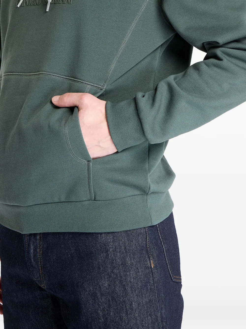 Ea7 Emporio Armani Hoodie met logoprint Groen