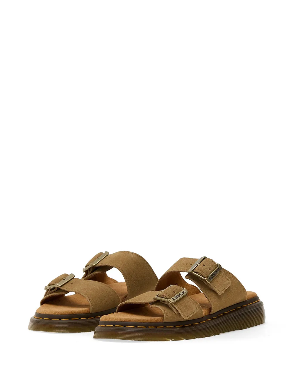 Dr Martens Josef suède sandalen met gespband Beige