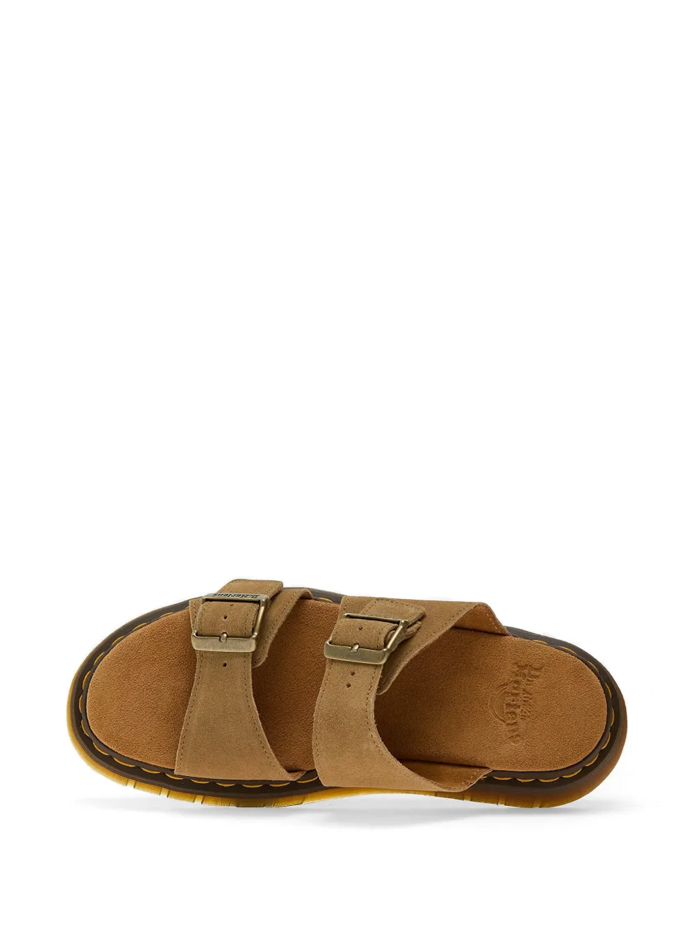 Dr Martens Josef suède sandalen met gespband Beige