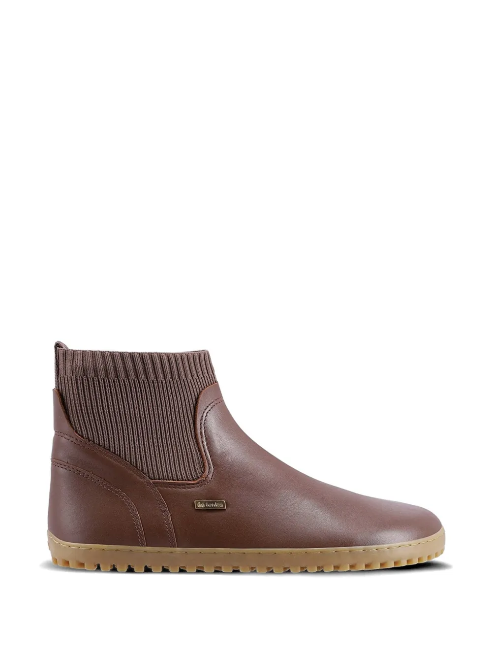 Be Lenka Ribbed-panel Ankle Boots In Brown