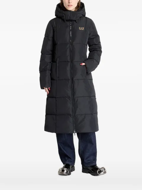 Ea7 Emporio Armani abrigo capitonado con capucha