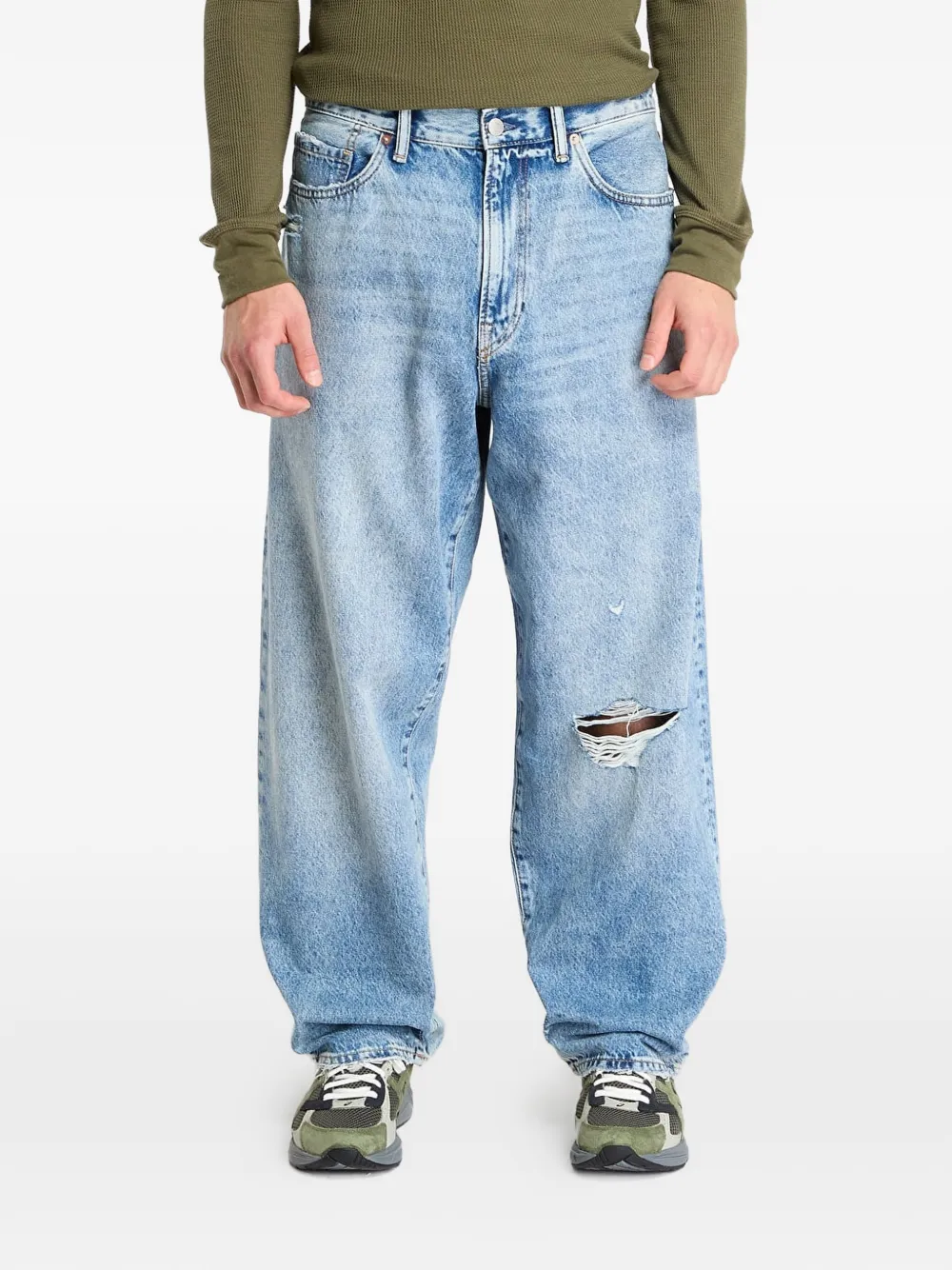 GAP acid-wash distressed jeans - Blu