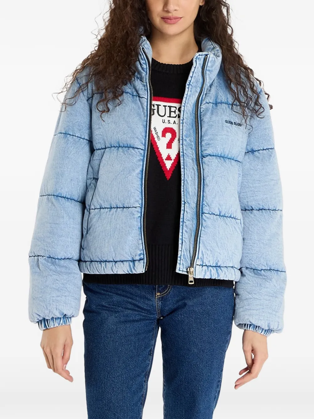 GUESS USA Giacca denim trapuntata - Blu