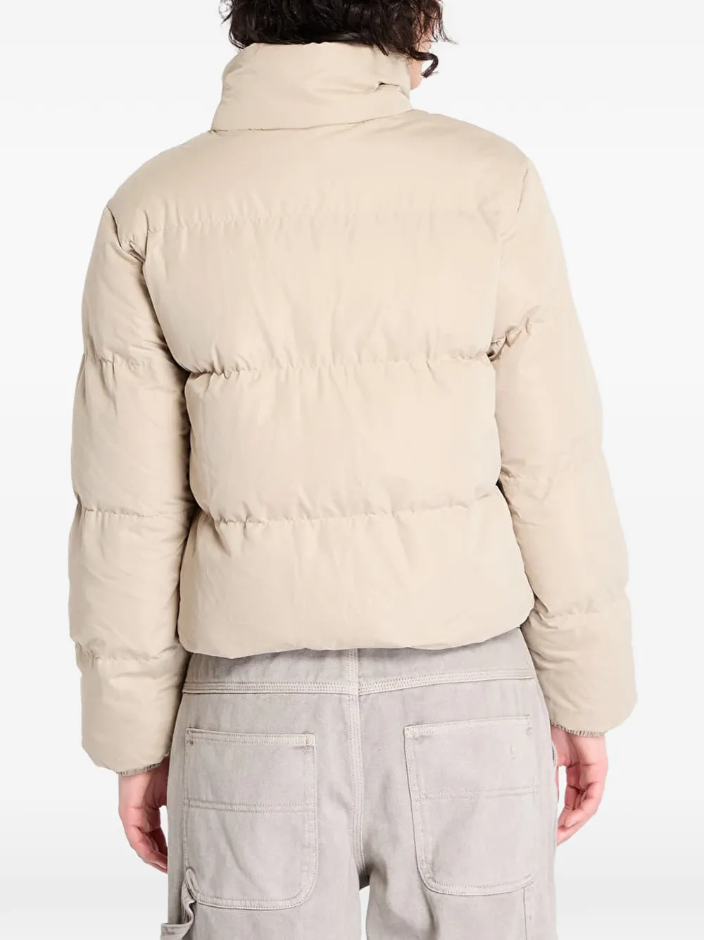 Urban Classics Gewatteerd jack met hoge hals Beige
