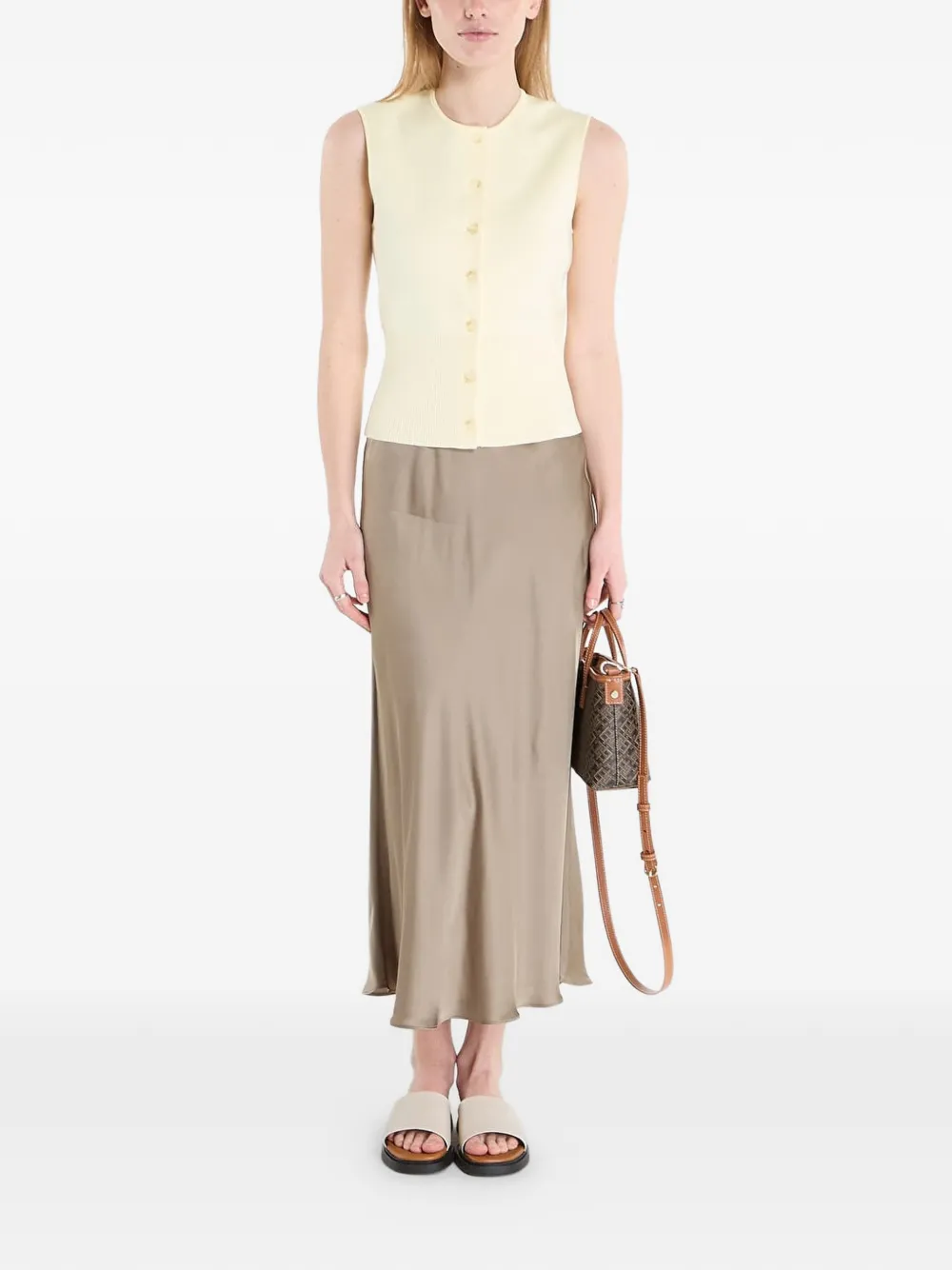 Samsoe & Samsoe Saaene Sleeveless Vest In Neutral