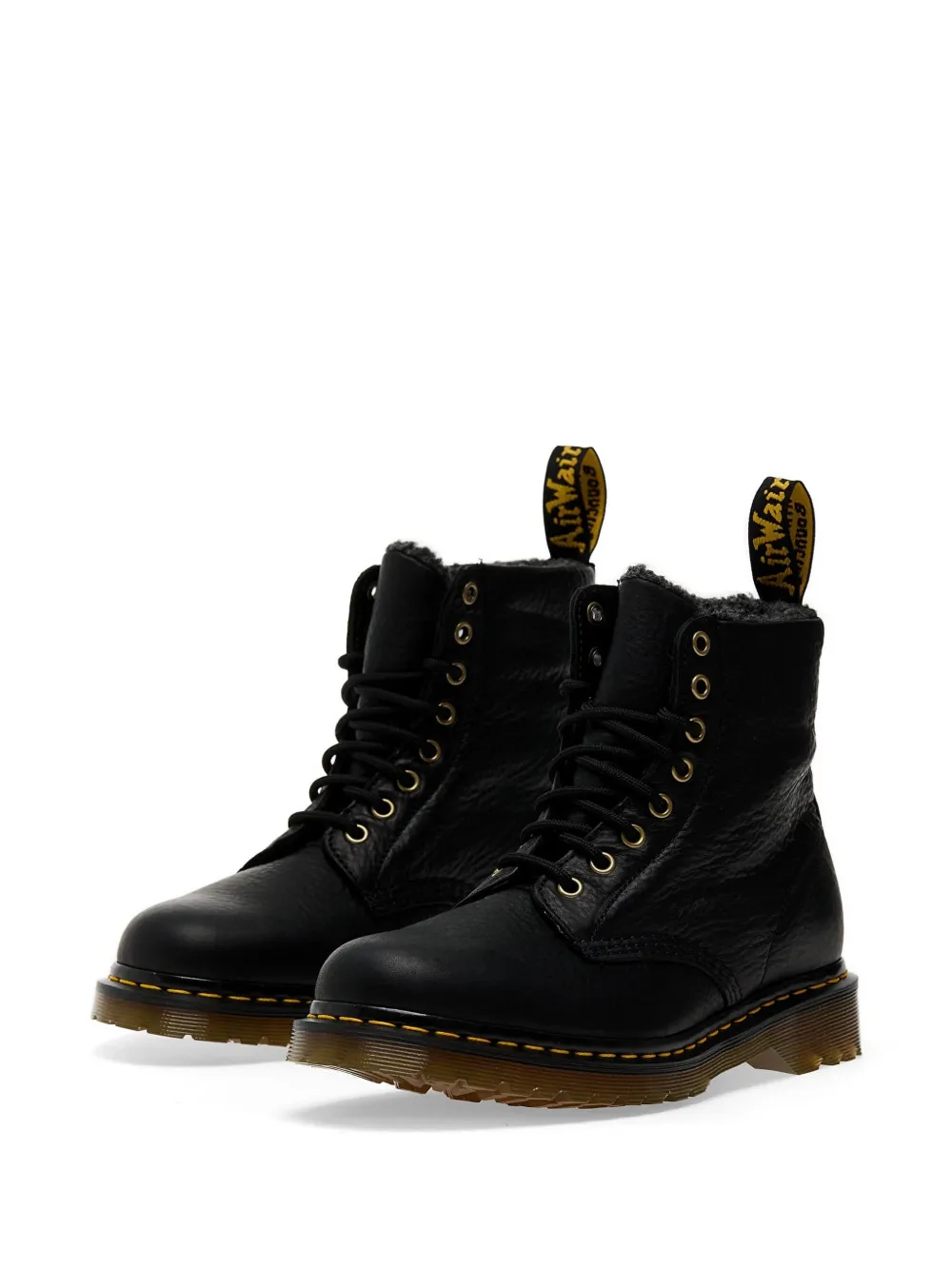 Dr Martens Leren veterlaarzen Zwart