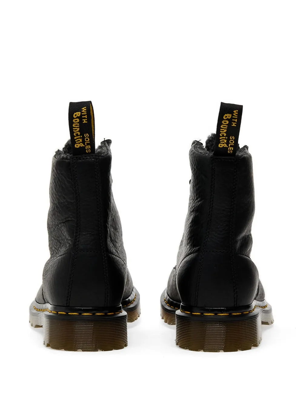 Dr Martens Leren veterlaarzen Zwart