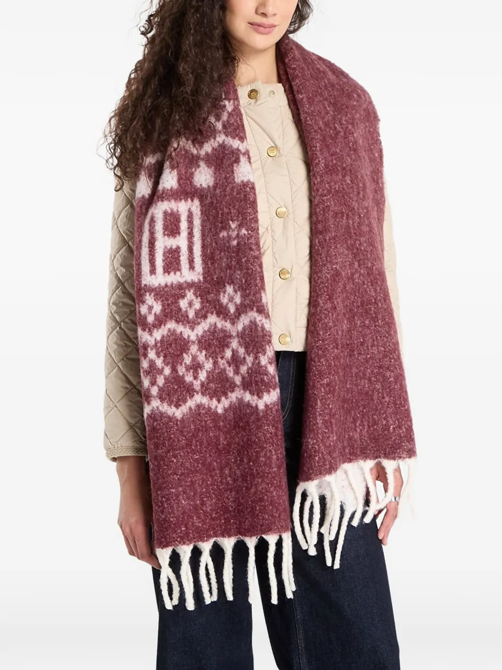 Tommy Hilfiger Sciarpa Fair Isle - Rosso