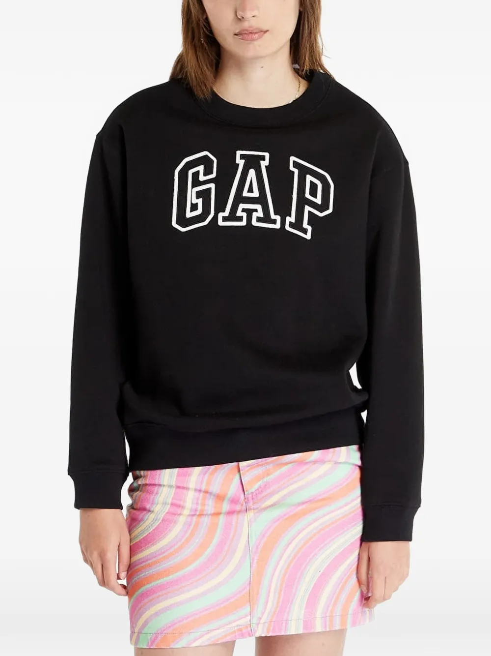 Gap Logo-patch Sweater In Black