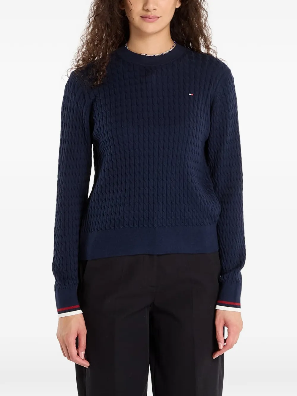 Tommy Hilfiger cable-knit jumper - Blu
