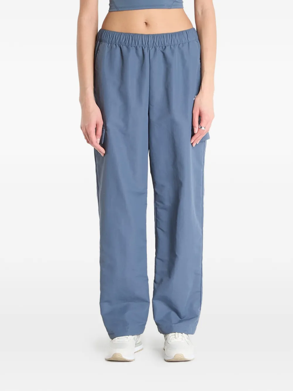 The North Face Logo-print Cargo Pants In Blue