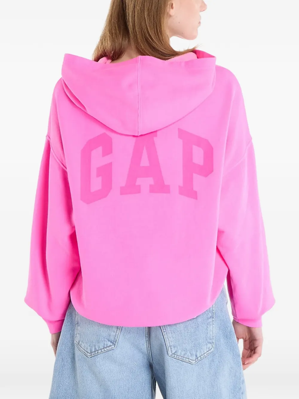  Gap Sudadera Con Capucha Y Logo - Rosa 