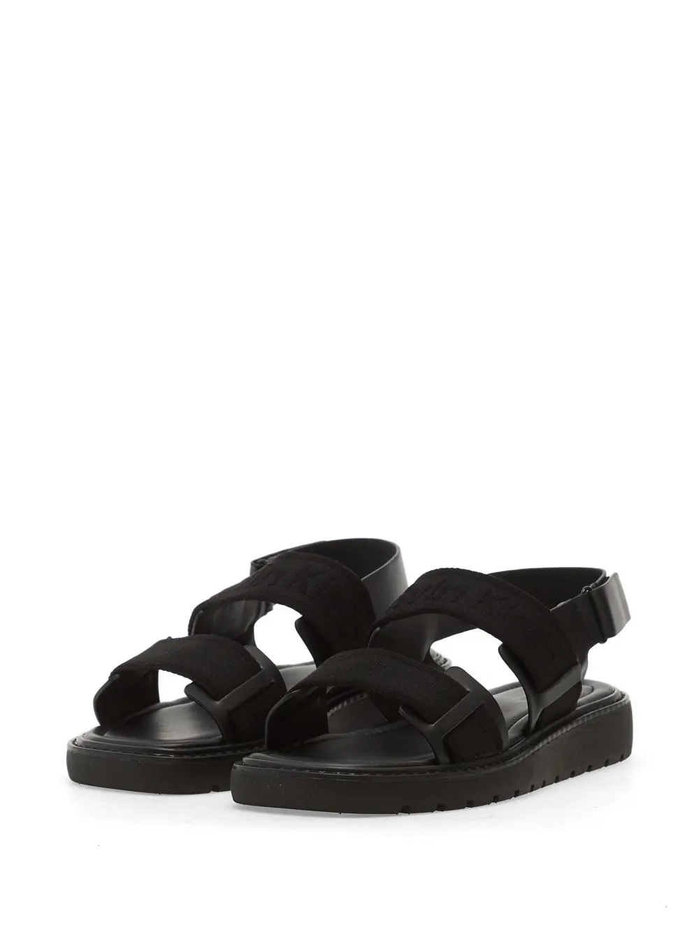 Calvin Klein touch-straps sandals Zwart