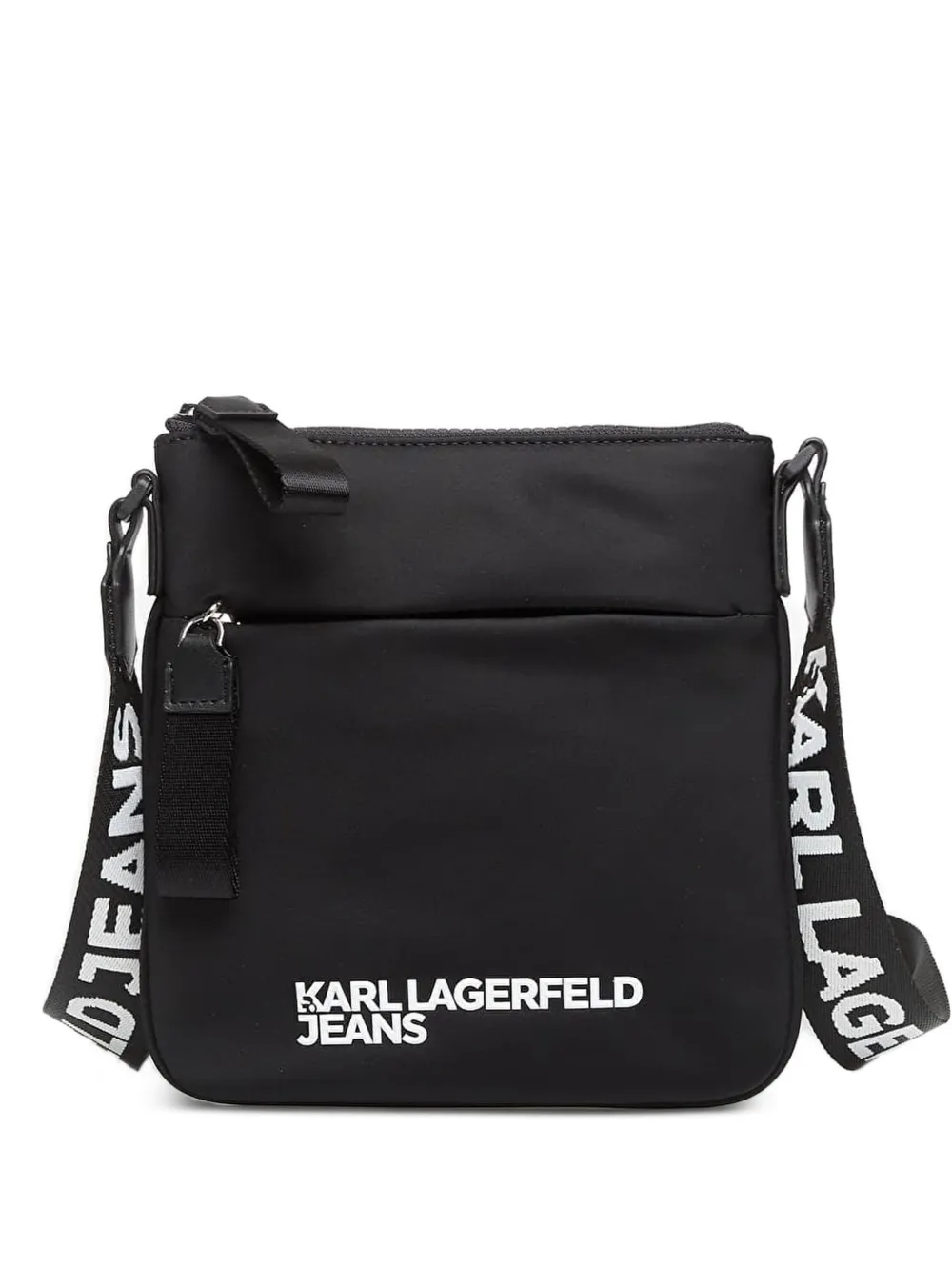 Karl Lagerfeld Jeans Borsa messenger piccola con stampa - Nero
