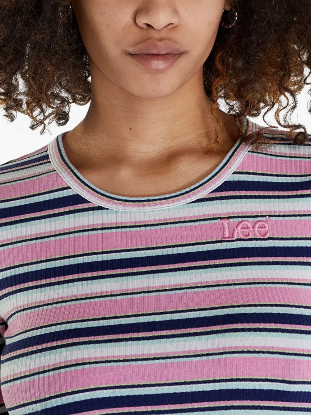 Lee Striped Ribbed T-shirt In Multi