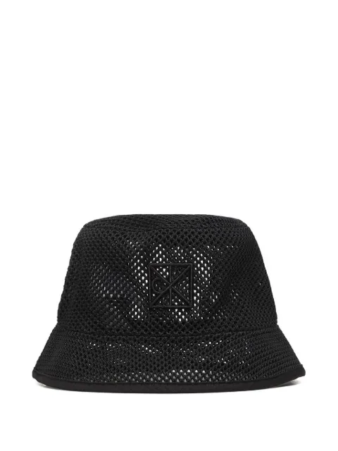 Calvin Klein mesh-knit logo-embroidery bucket hat