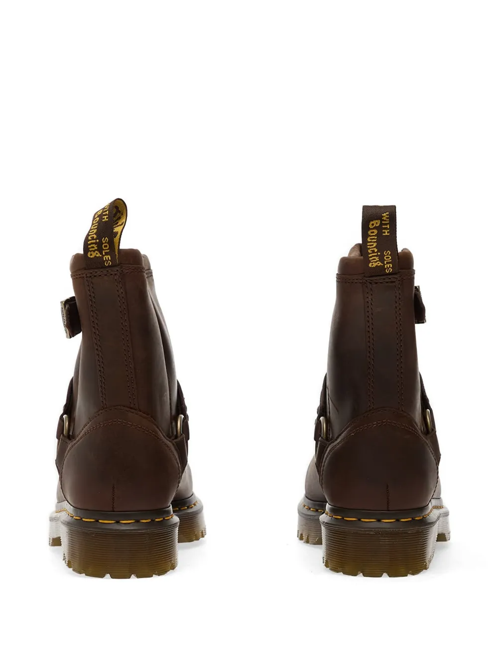 Dr Martens Aniston Harness leren laarzen Bruin
