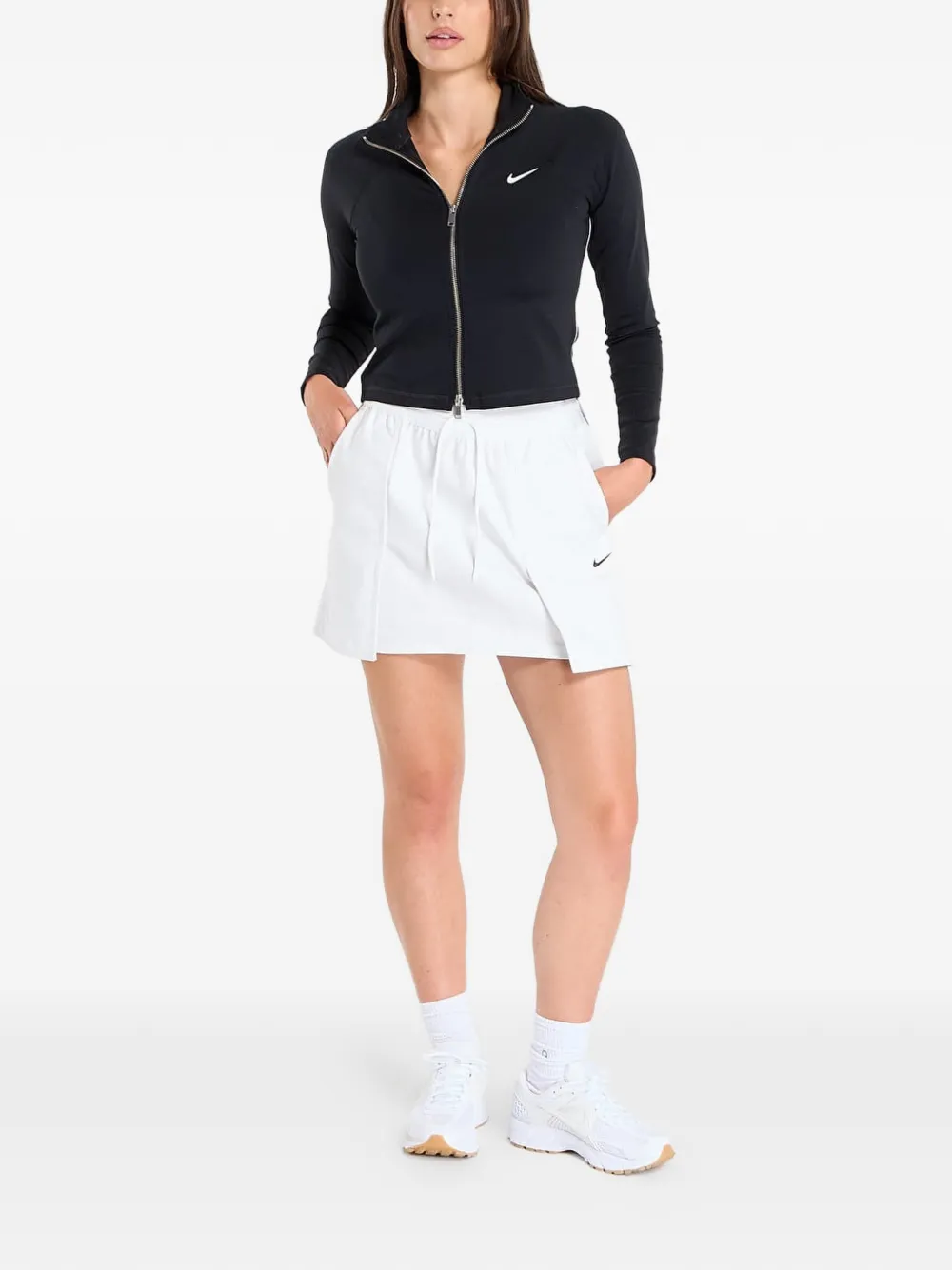 Nike Mini-plooirok met trekkoord Wit