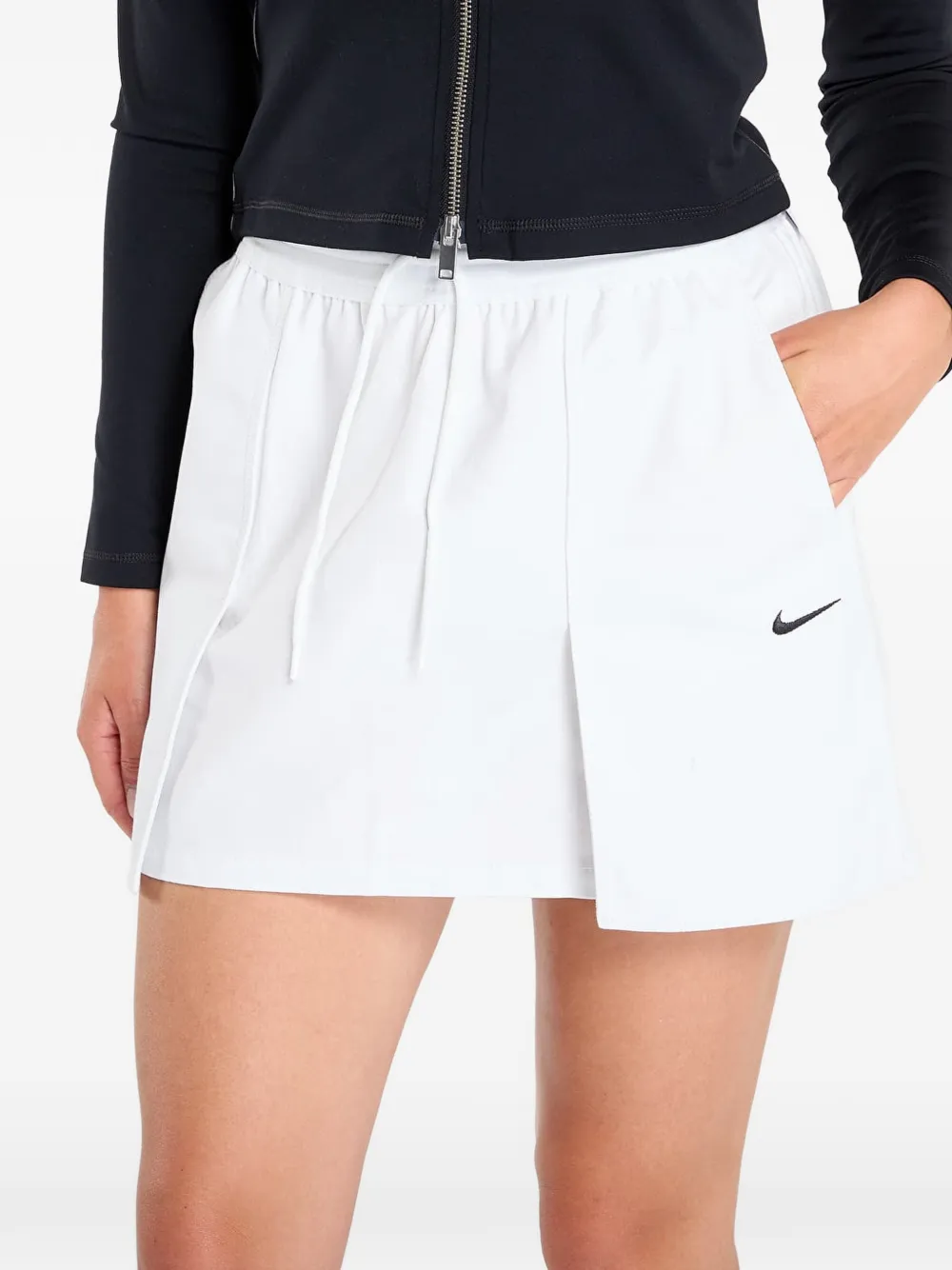 Nike Mini-plooirok met trekkoord Wit