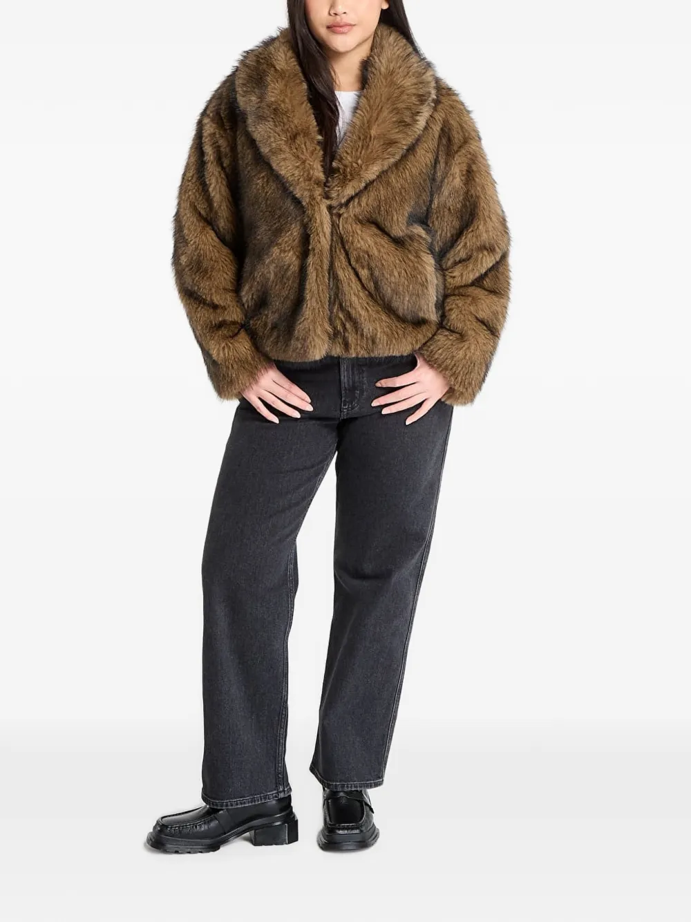 Urban Classics Jack van imitatiebont Bruin