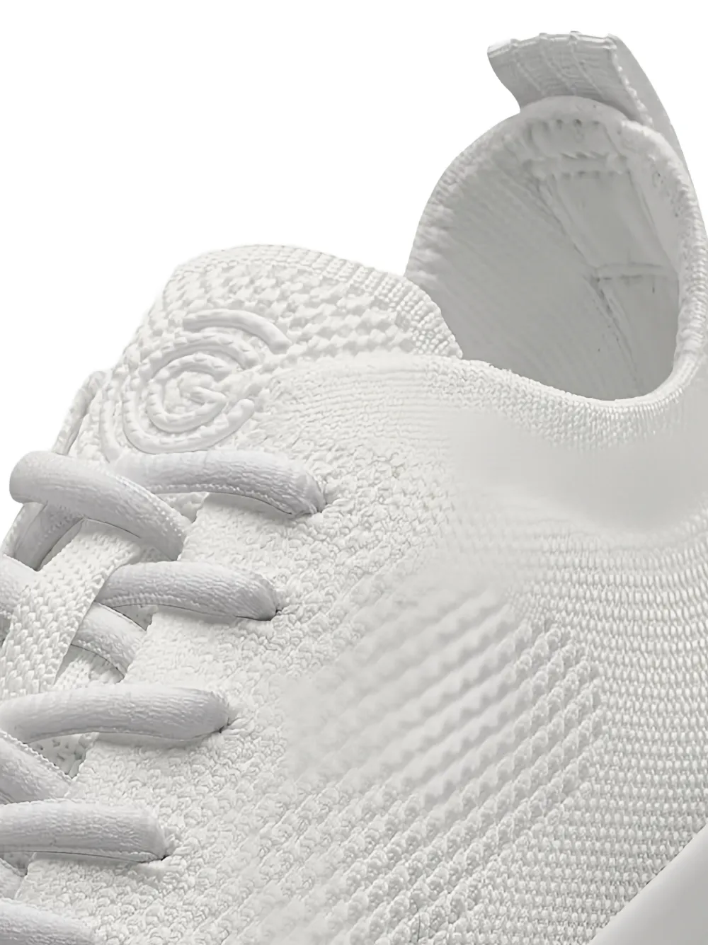GROUNDS Gebreide sneakers Wit