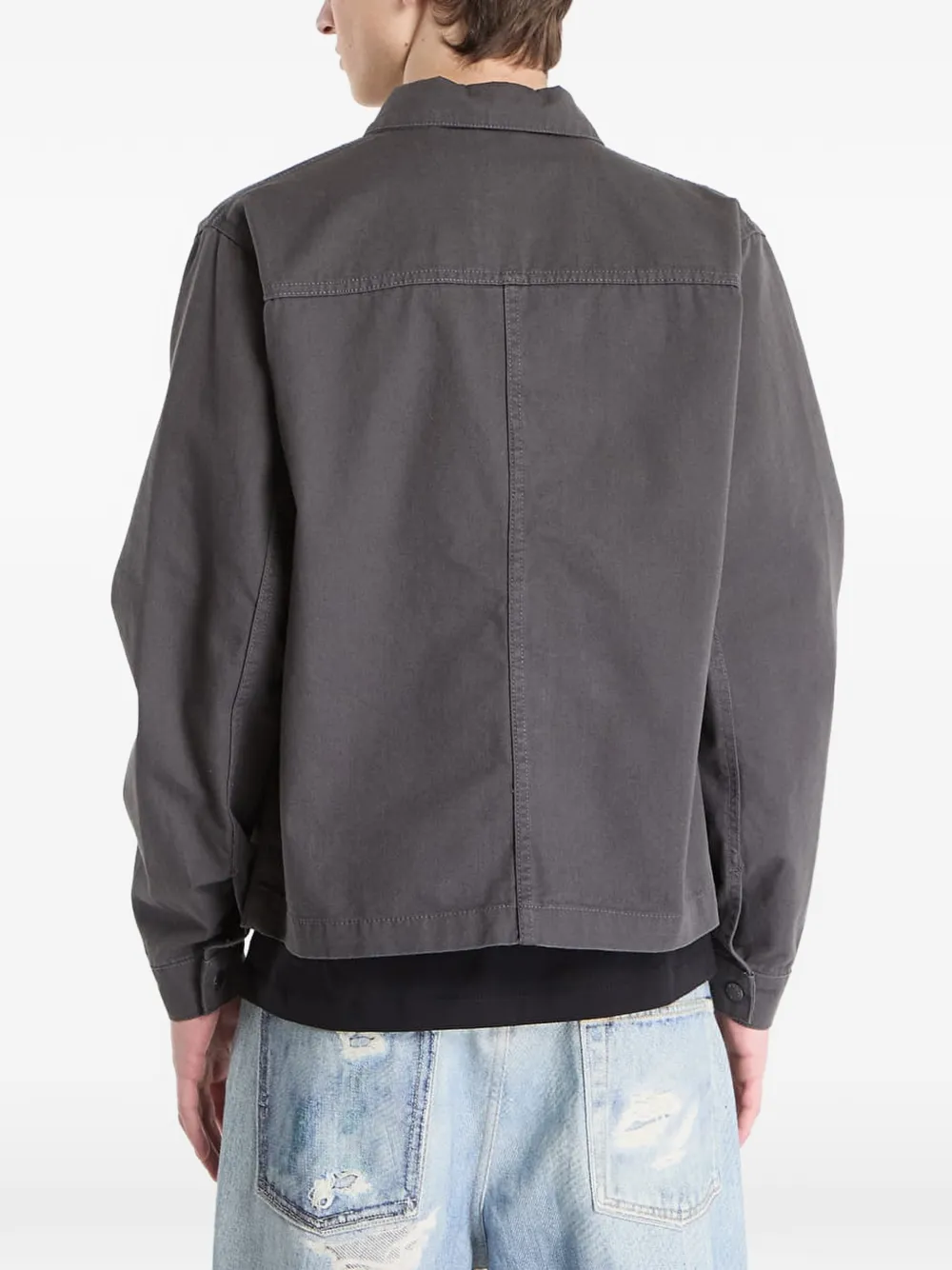 Alpha Industries Shirtjack met klepzak Grijs
