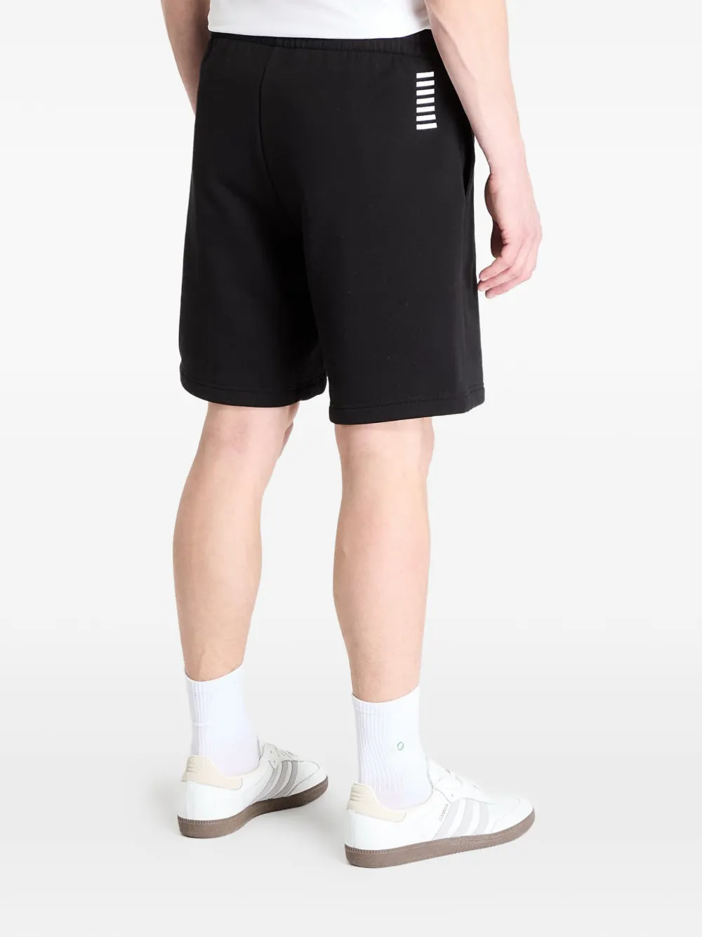 Ea7 Emporio Armani Shorts met logoprint Zwart