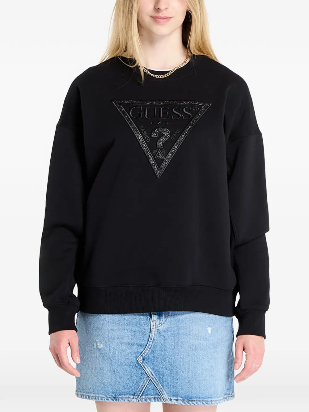 GUESS USA logo sweatshirt - Nero