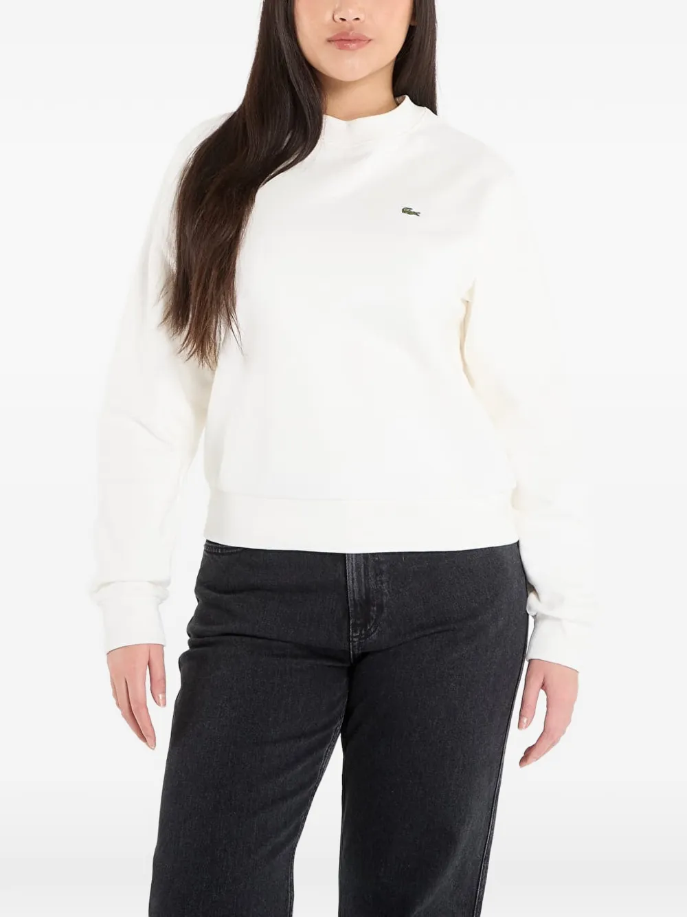 Lacoste Cotton Sweatshirt In White