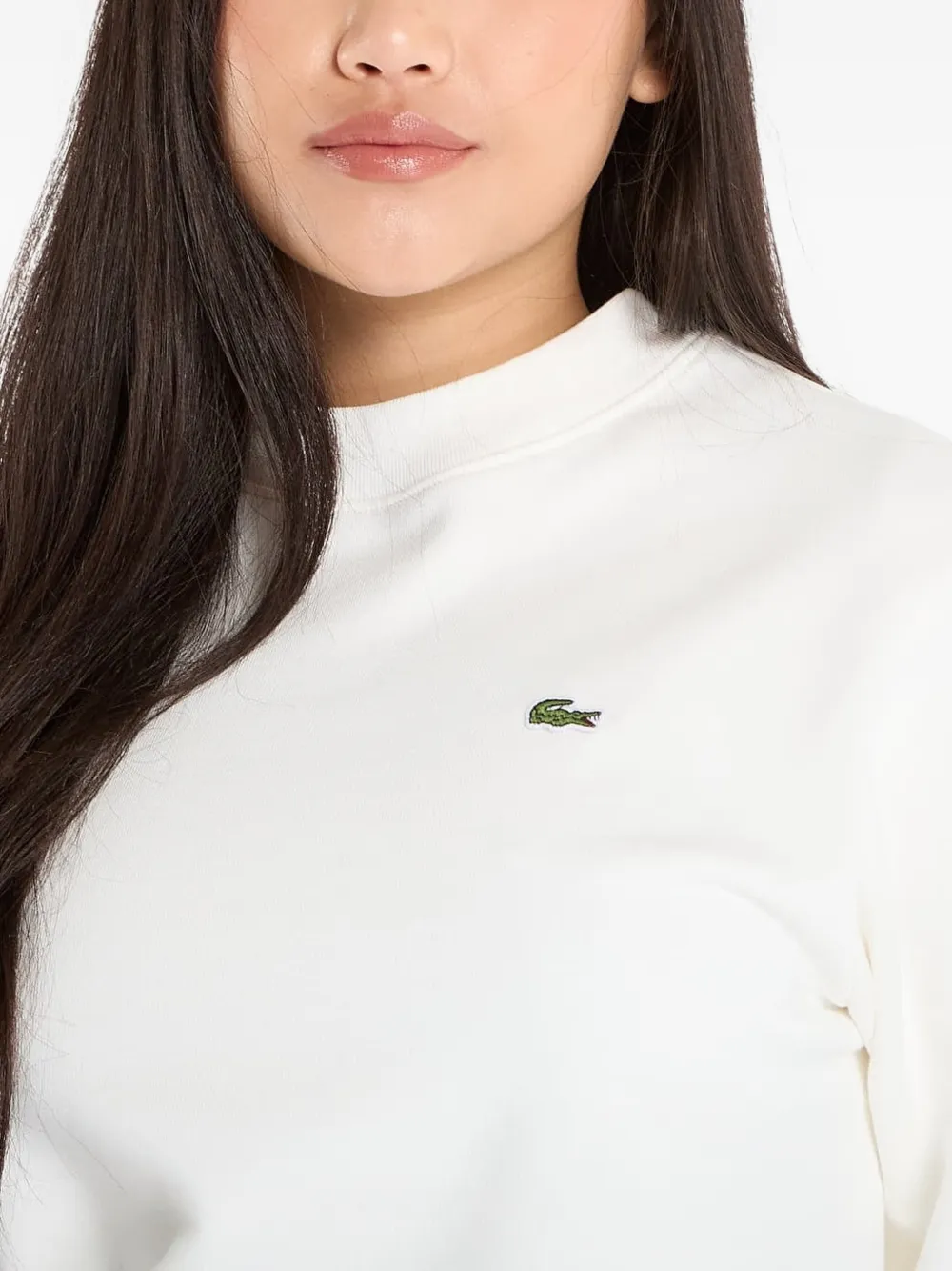 Lacoste Cotton Sweatshirt In White