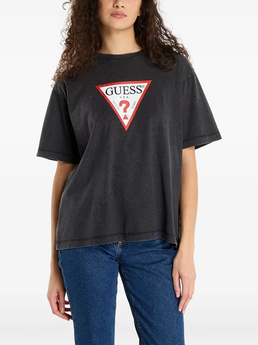 GUESS USA T-shirt con logo - Grigio