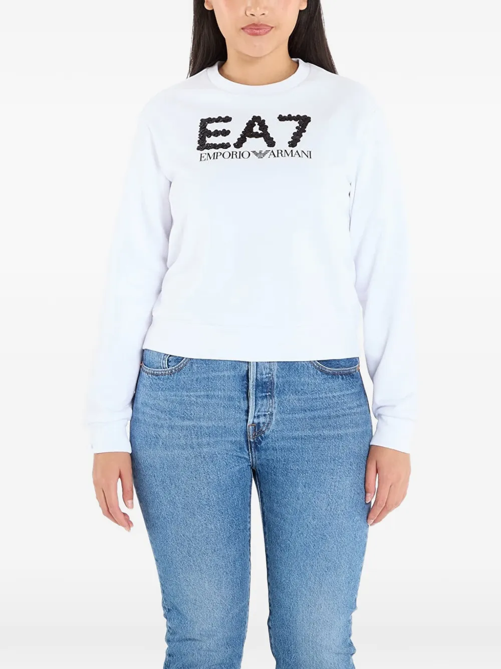 Ea7 Emporio Armani Felpa con decorazione - Bianco