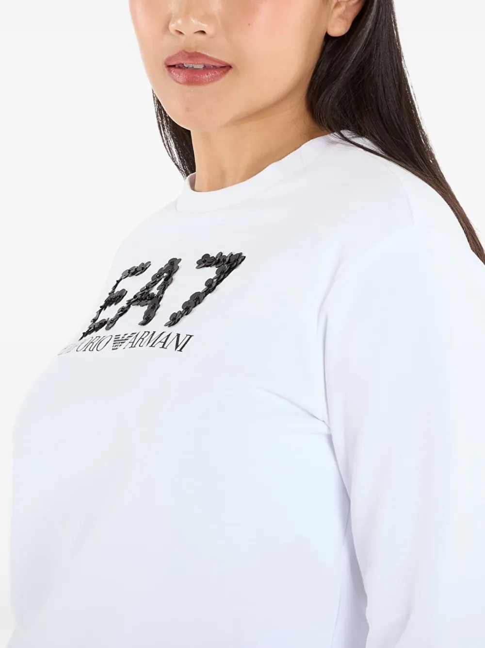 Ea7 Emporio Armani Sweater met logo Wit