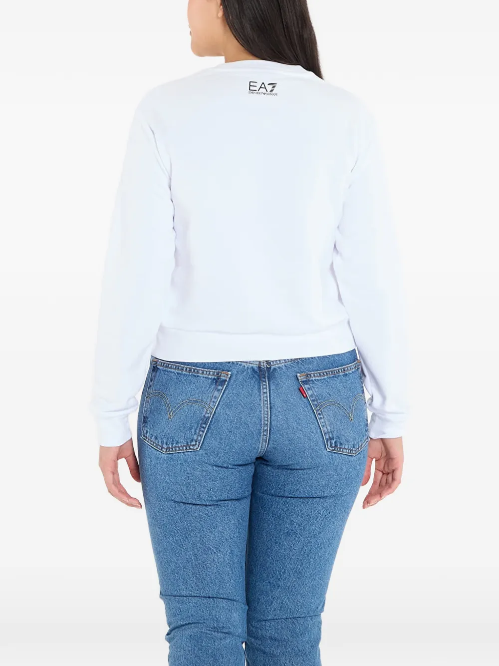 Ea7 Emporio Armani Sweater met logo Wit