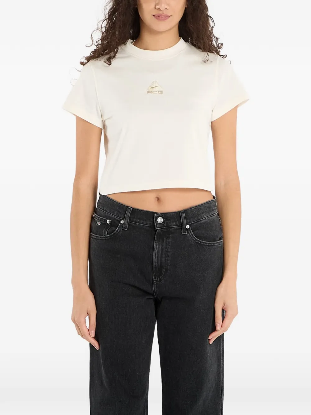 Nike logo-patch T-shirt - Nude