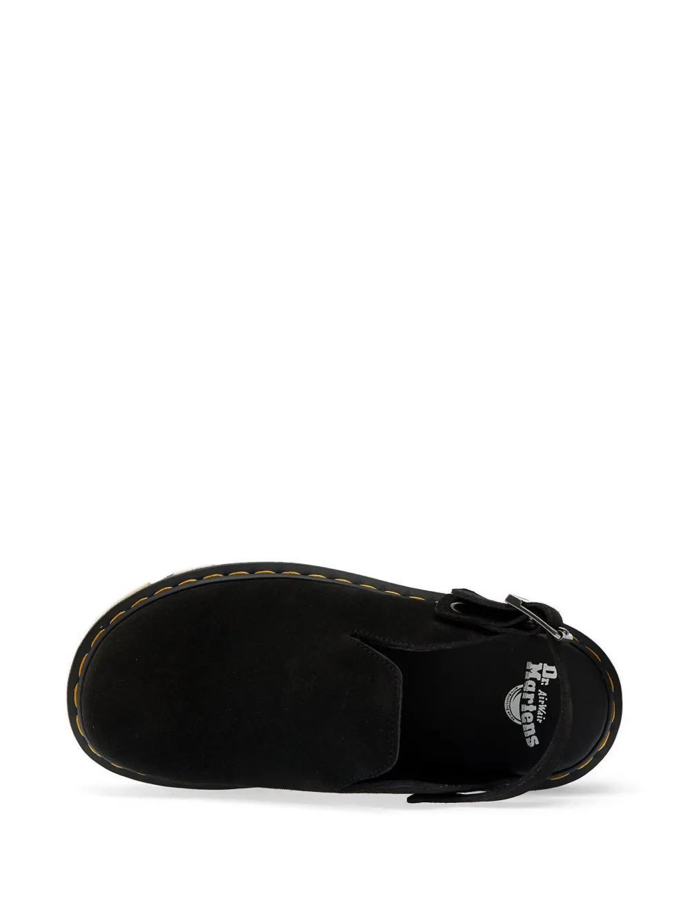 Dr Martens Zebzag muiltjes met plateauzool en gesp Zwart