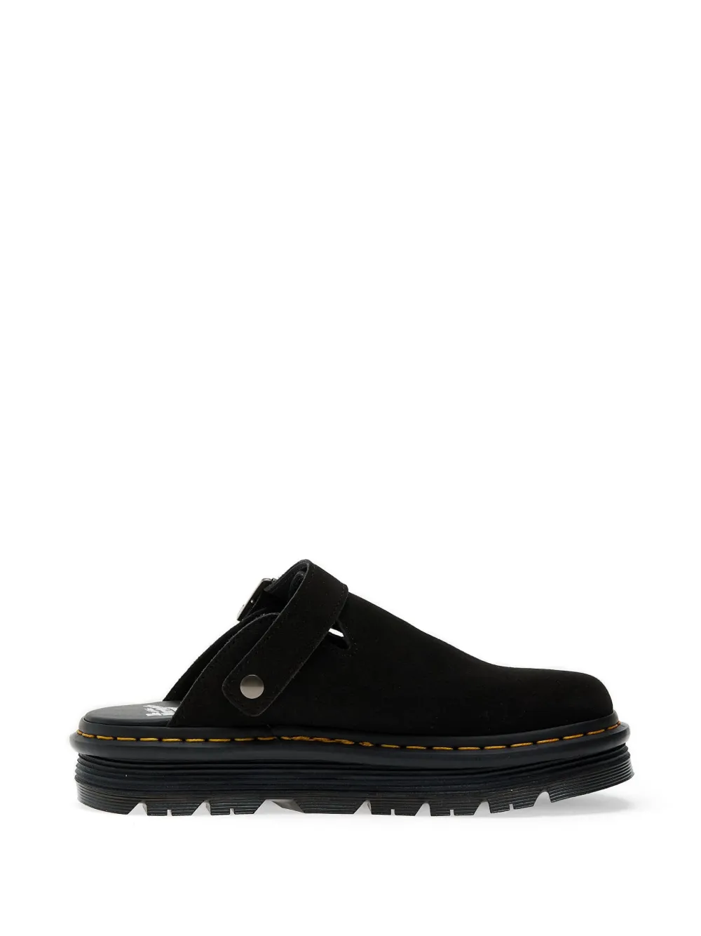 Dr Martens Zebzag muiltjes met plateauzool en gesp Zwart