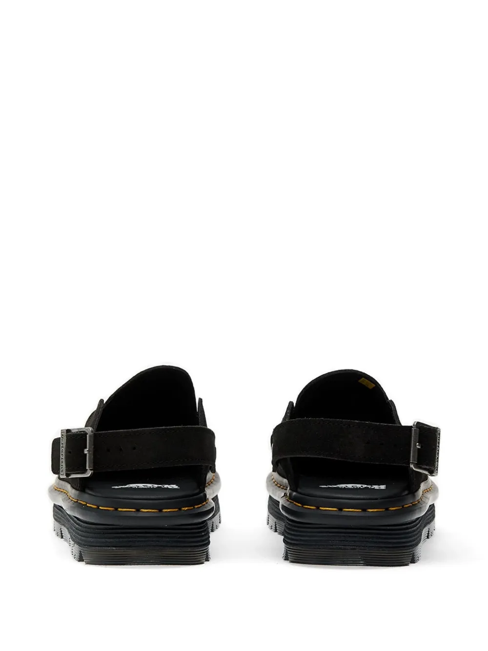 Dr Martens Zebzag muiltjes met plateauzool en gesp Zwart