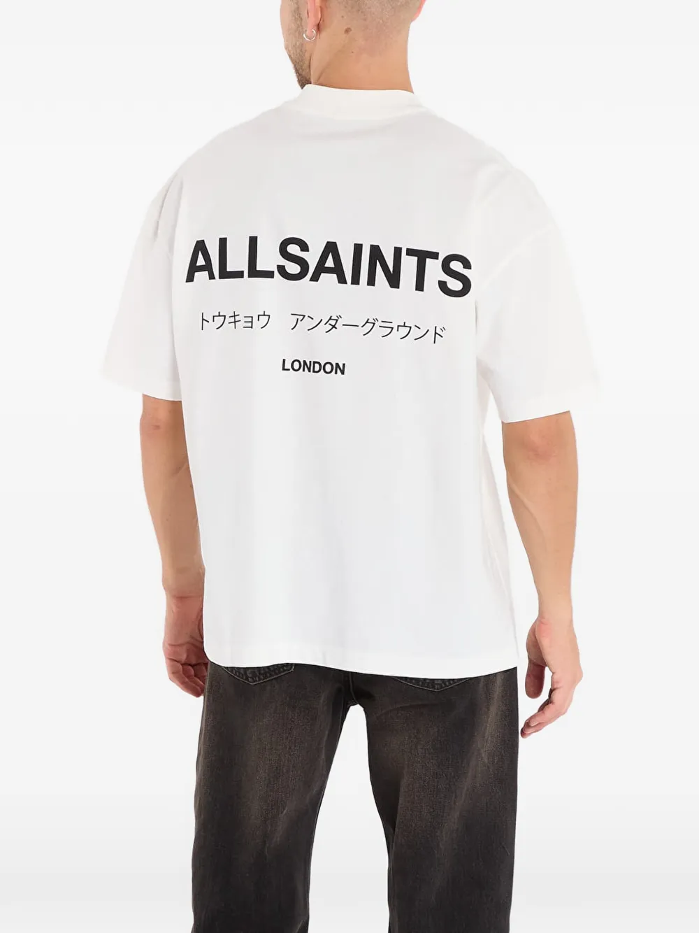 AllSaints T-shirt met logoprint Wit