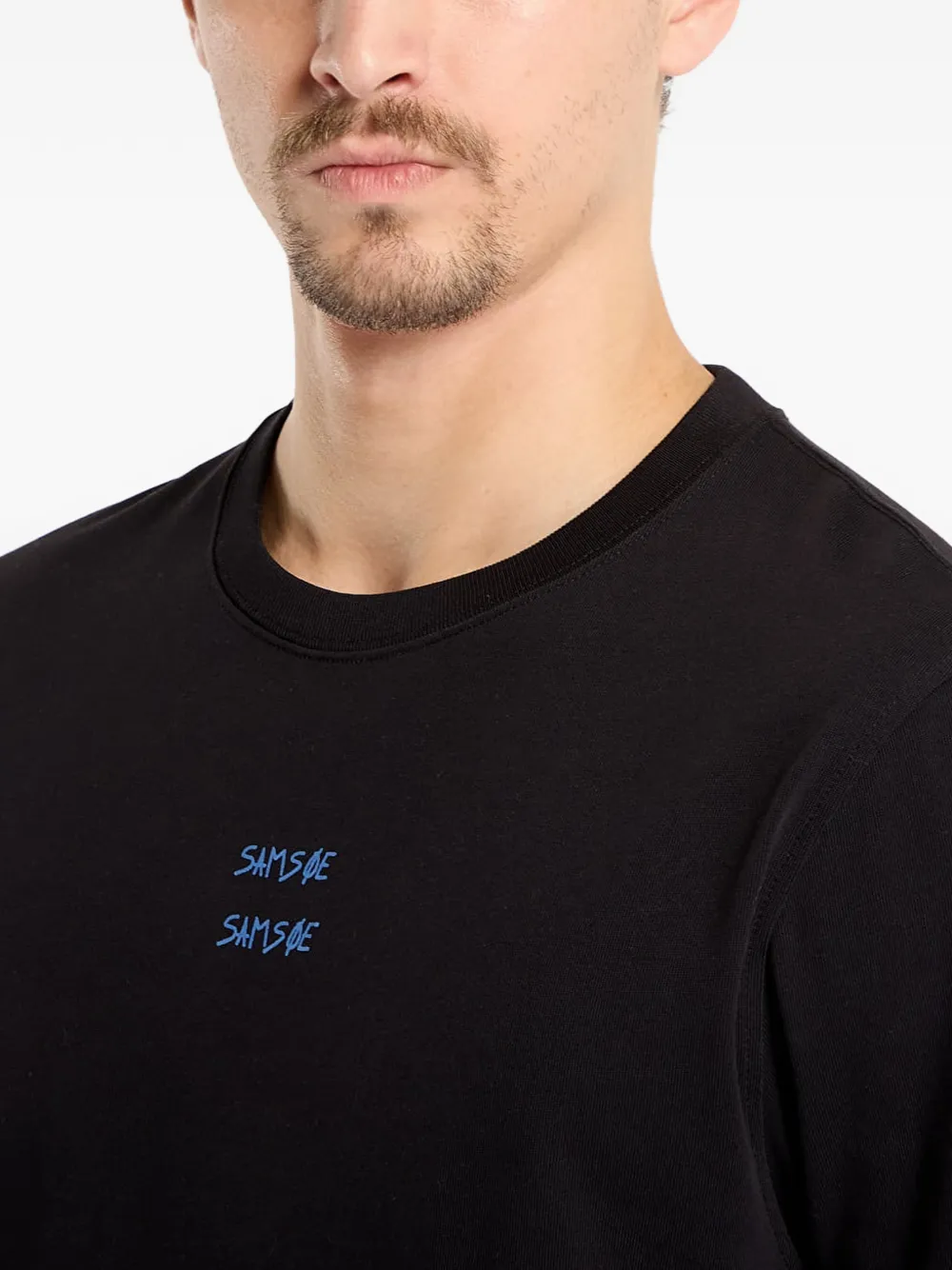 Samsoe & Samsoe Graphic-print T-shirt In Black