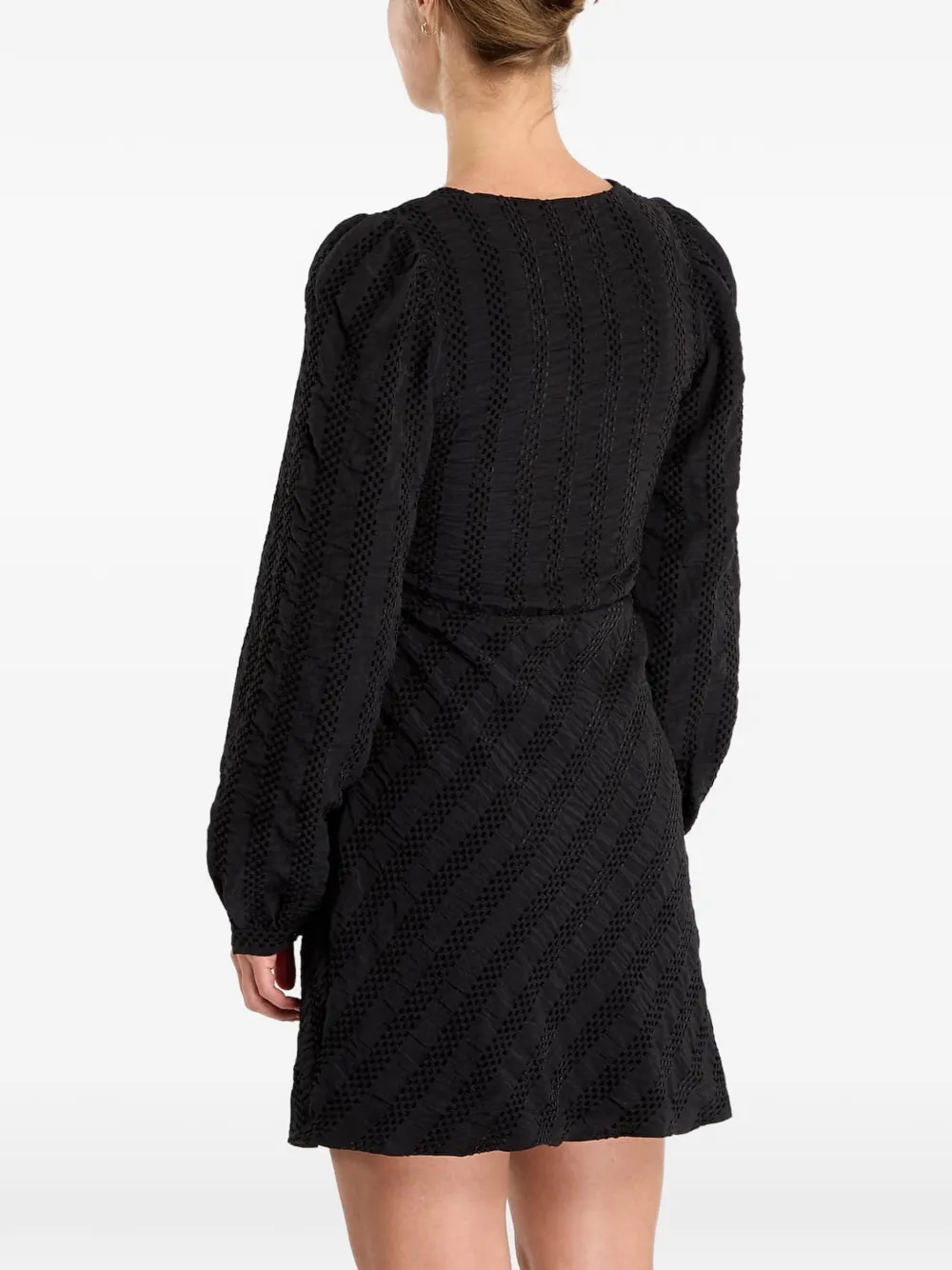 SAMSOE Mini-jurk met pofmouwen Zwart