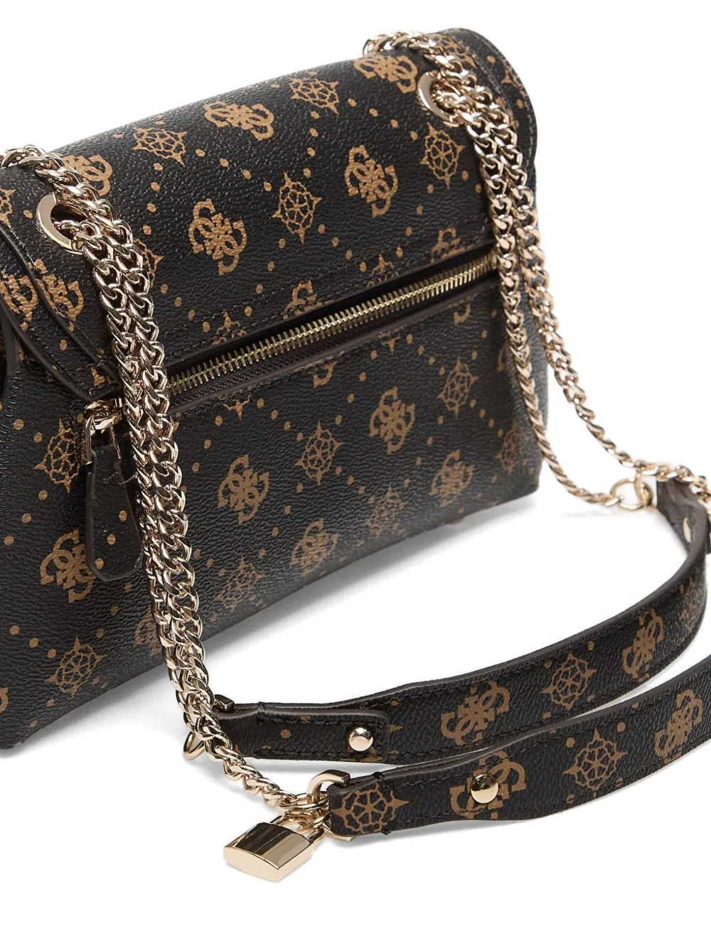 GUESS USA Schoudertas met monogramprint Bruin