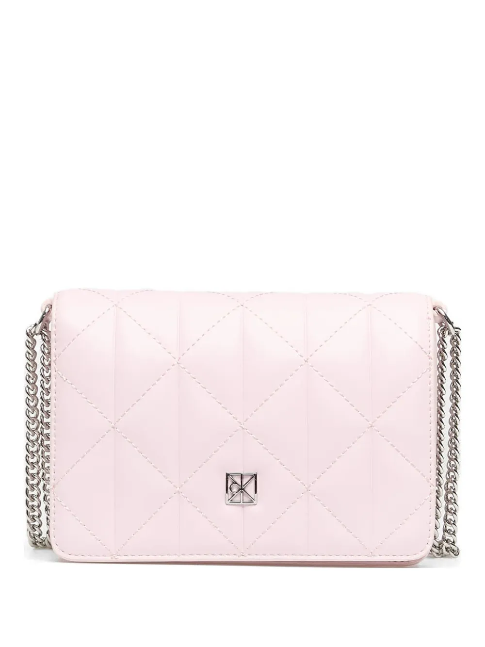 Calvin Klein logo-plaque quilted mini bag - Rosa