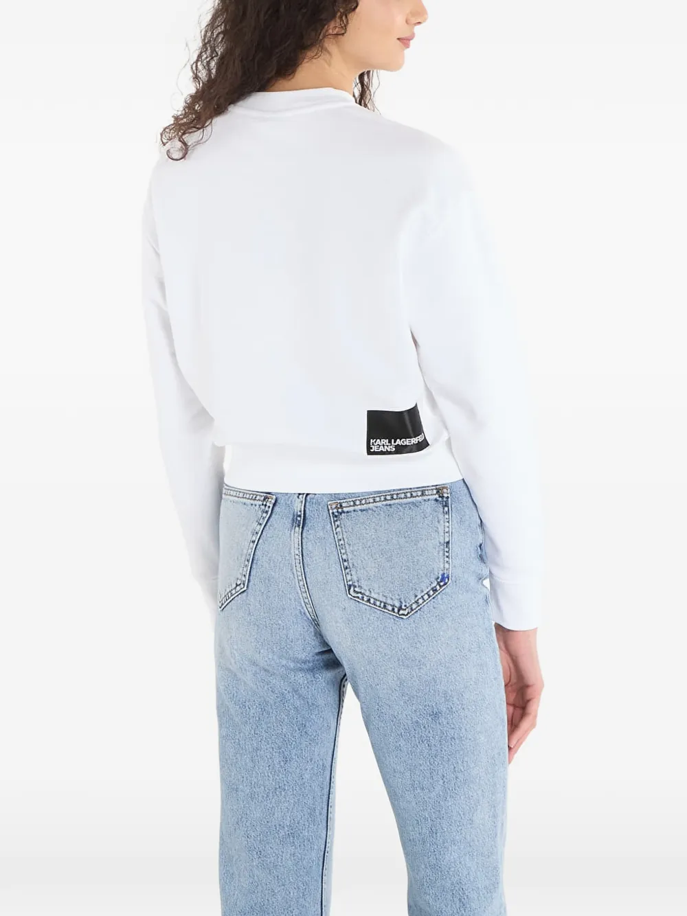 Karl Lagerfeld Jeans K Essential sweater met logoprint Wit