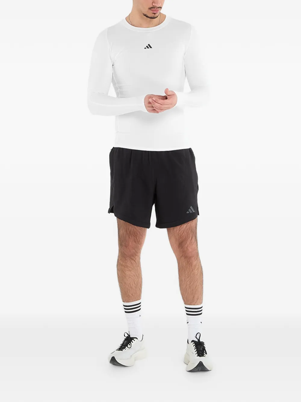 adidas Techfit T-shirt met lange mouwen Wit